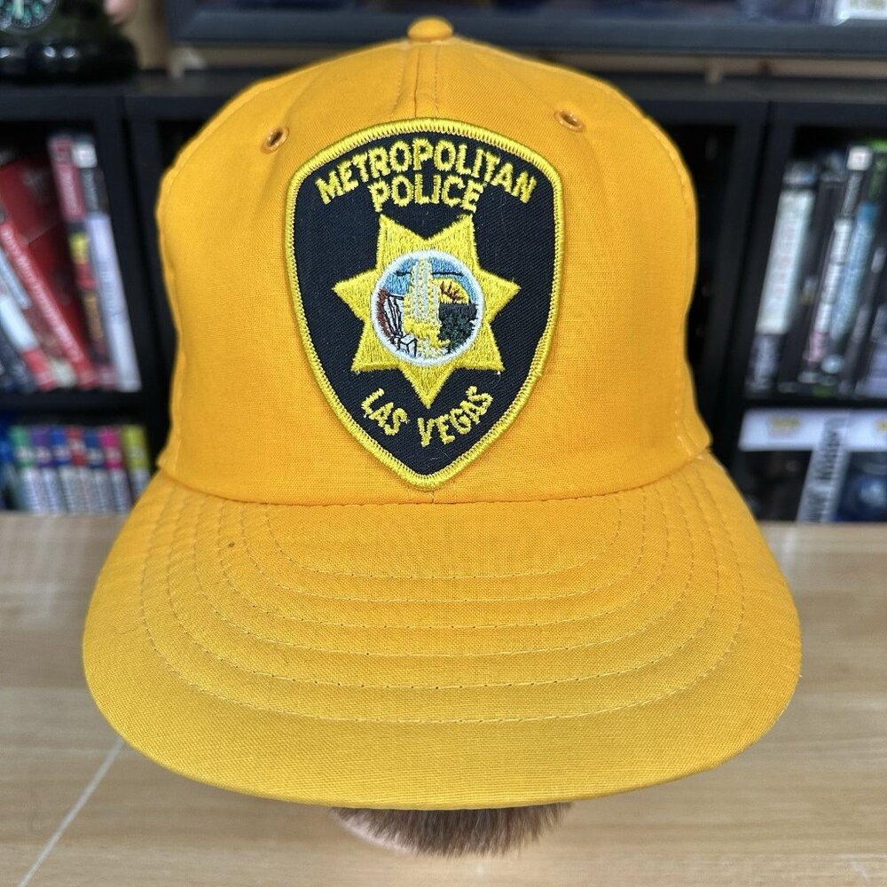 Vintage Hat Las Vegas Metropolitan Police Department Adjustable Yellow
